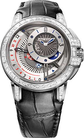 Review Replica Harry Winston Ocean Dual Time OCEATZ44WW013 watch